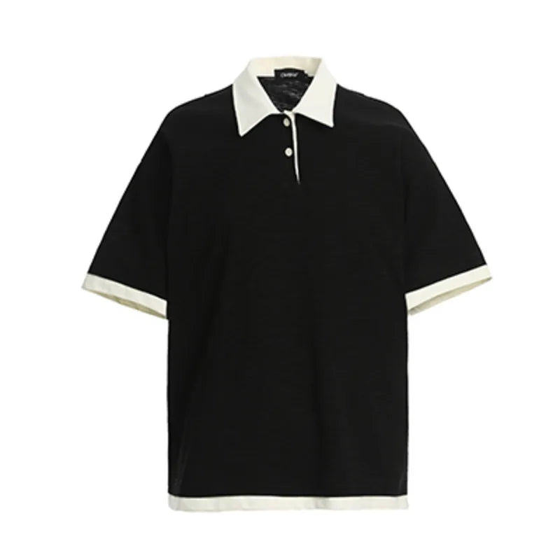 Classic Comfort Splicing Short Sleeve Polo Shirt