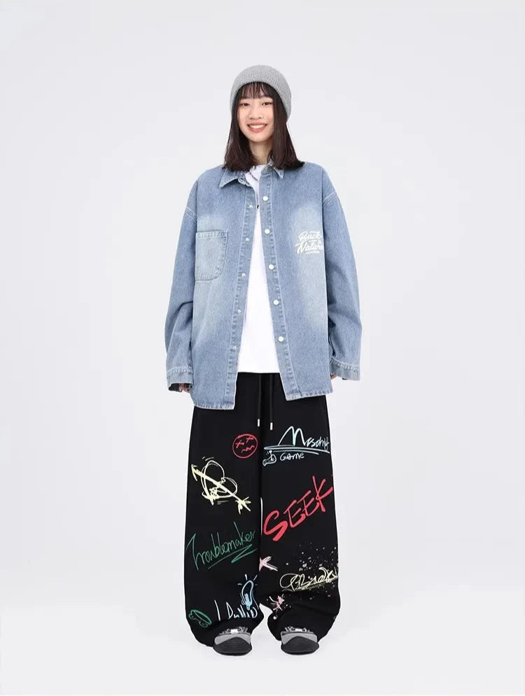 Graffiti Black Hip Hop Dance Pants