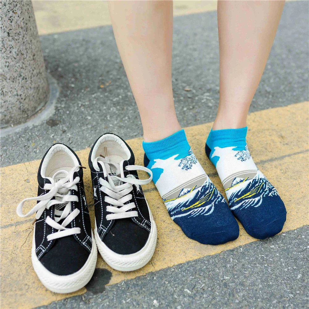 Artistic Retro World Famous Short Socks