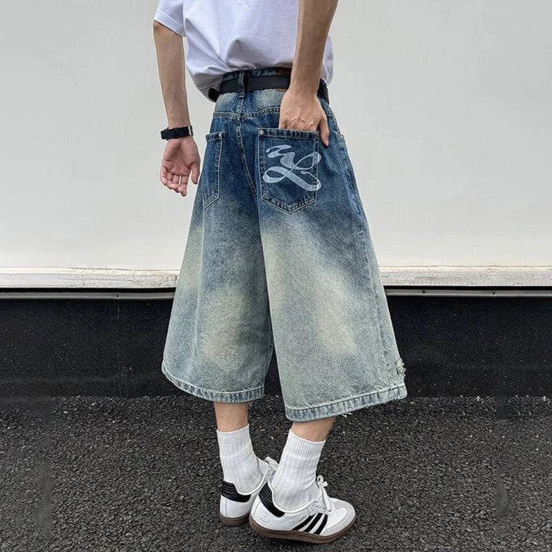 Original Gradient Gemütliche Stimmung Gewaschene Geflickte Jorts