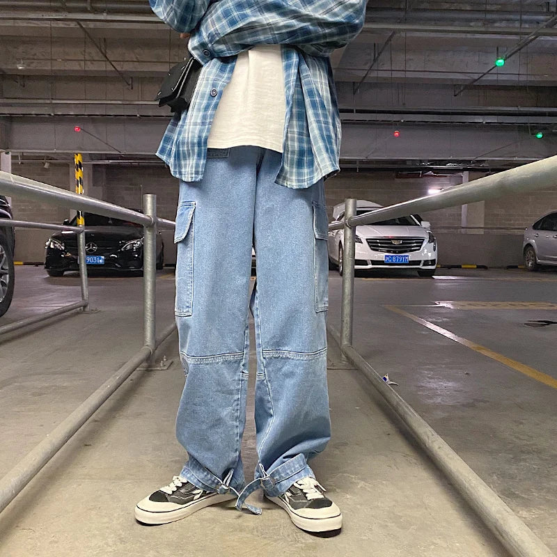 Loose Straight Baggy Cargo Jeans