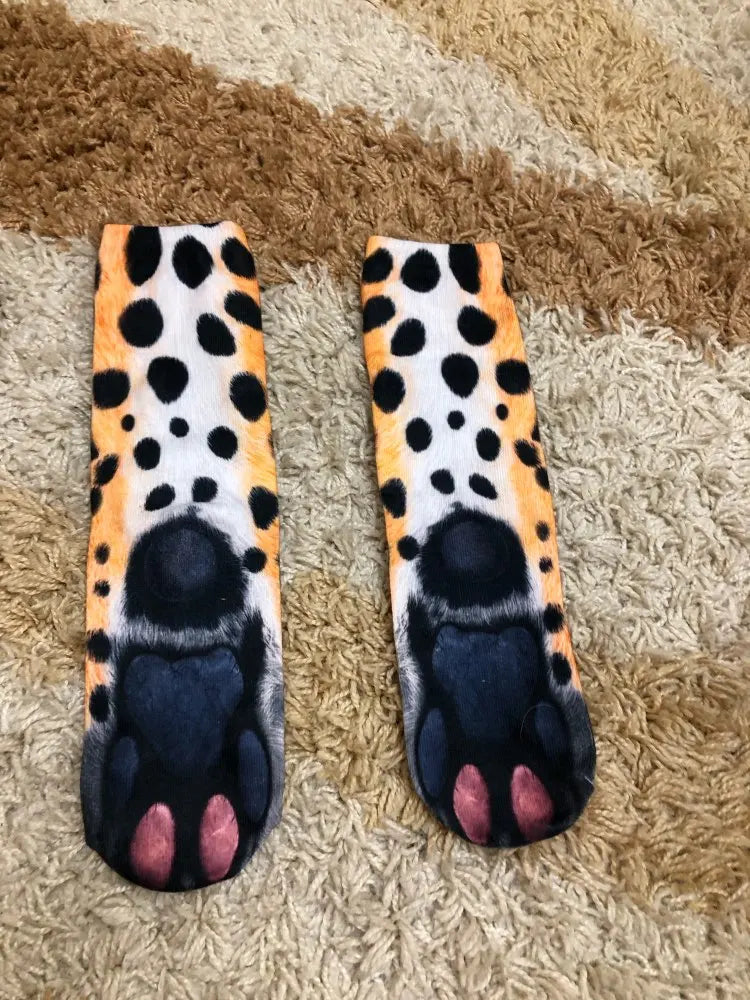 Funny Animal Paw Tiger Leg Socks