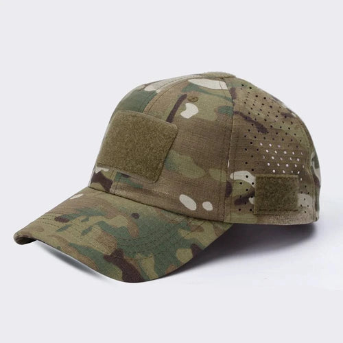 Boné de Camuflagem com Proteção Solar - Camuflagem / Ajustável
