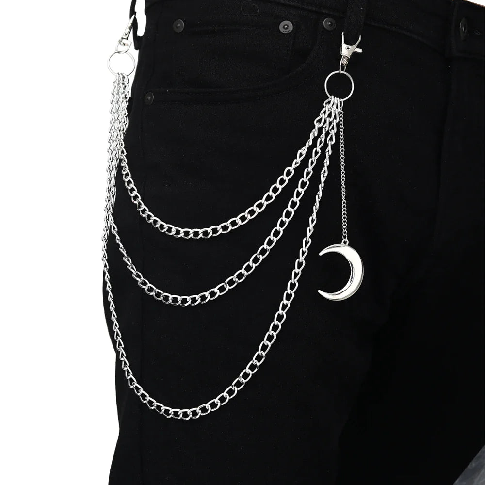 Punk Pentagram Gothic Jeans Chain