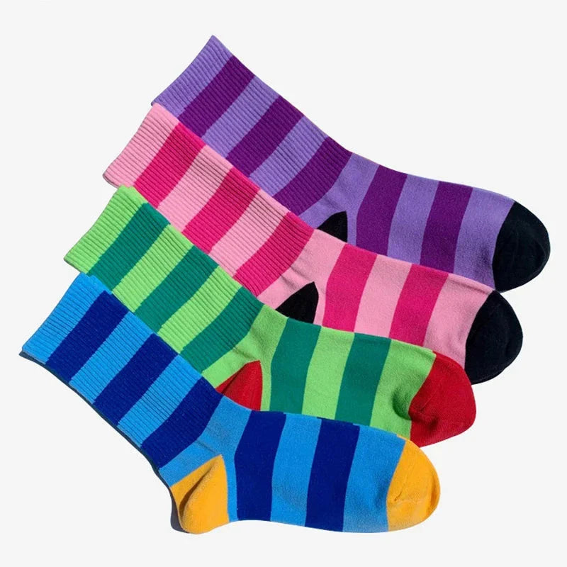 Bold Stripe Crew Socks