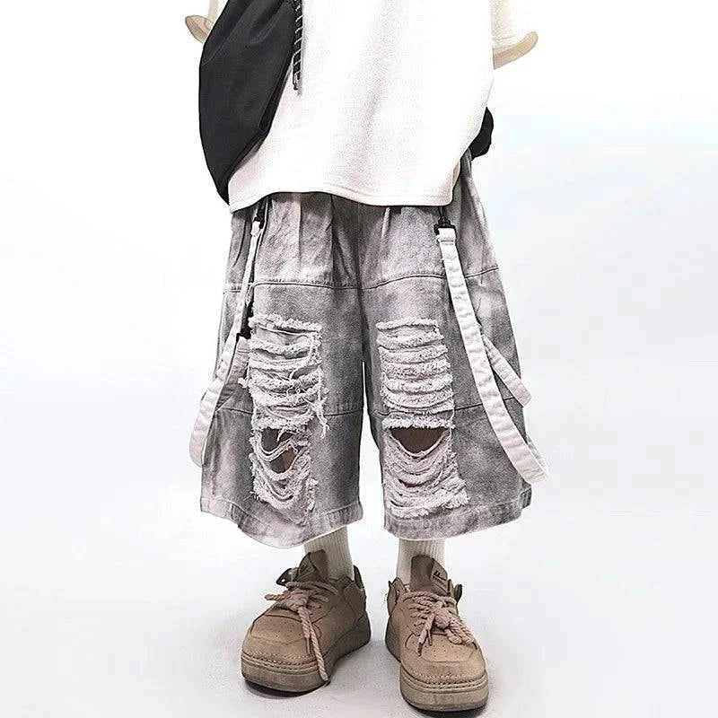 Stilvolle verwaschene Chill Fit kurze Jeansshorts