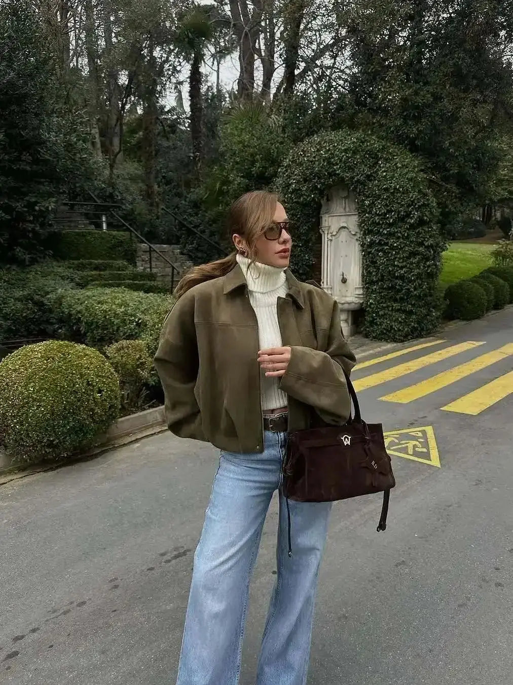 Elevated Vintage Suede Texture Lapel Jacket