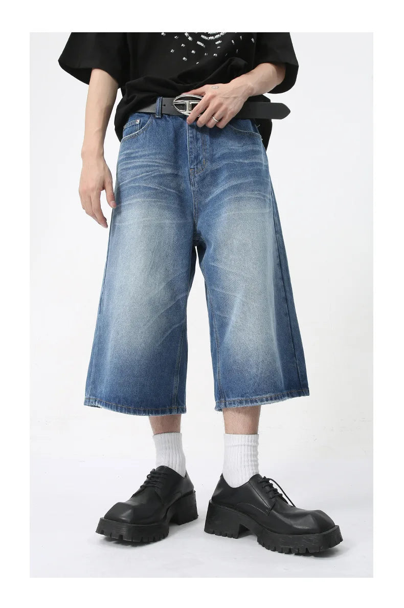 Loose Fit Retro Style Summer Denim Short