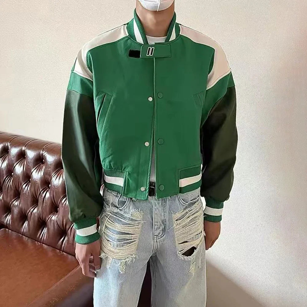 Polished Look Luxury Retro Leather Jacket