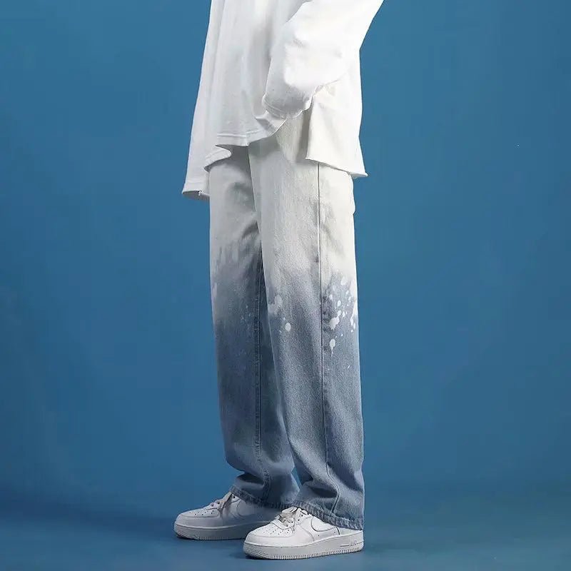 Oversize Gradient Cool Wide Leg Jeans