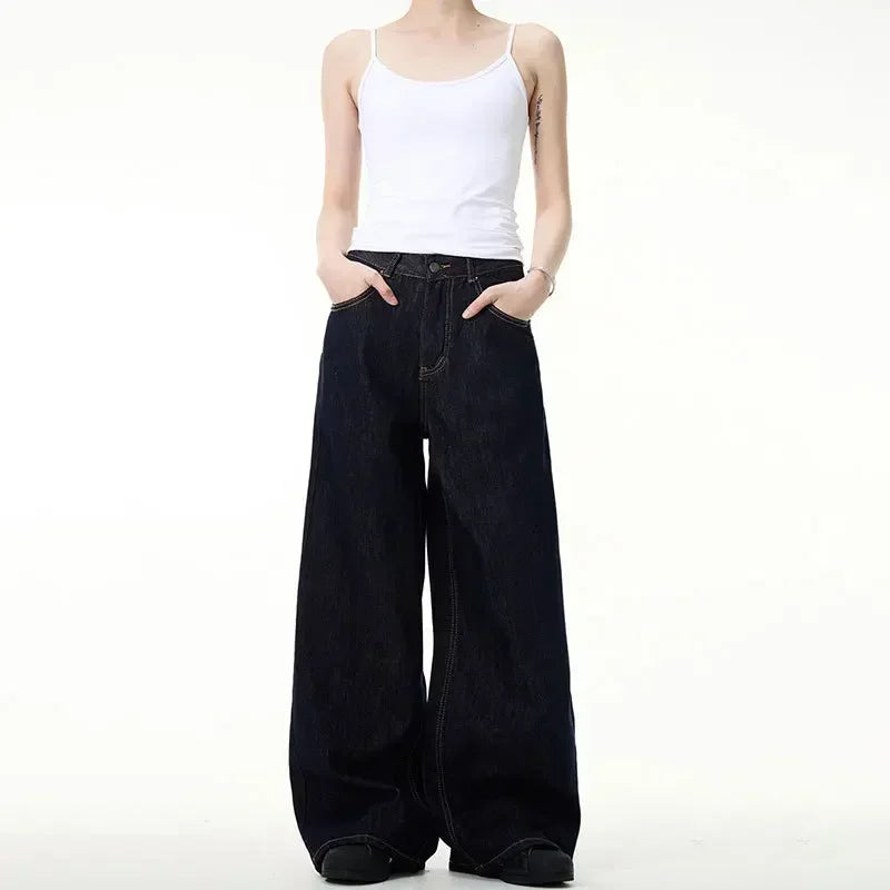Autumn Mens Wide Leg Denim Jeans