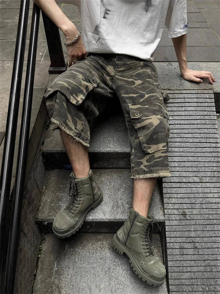Pantalones cortos cargo de camuflaje