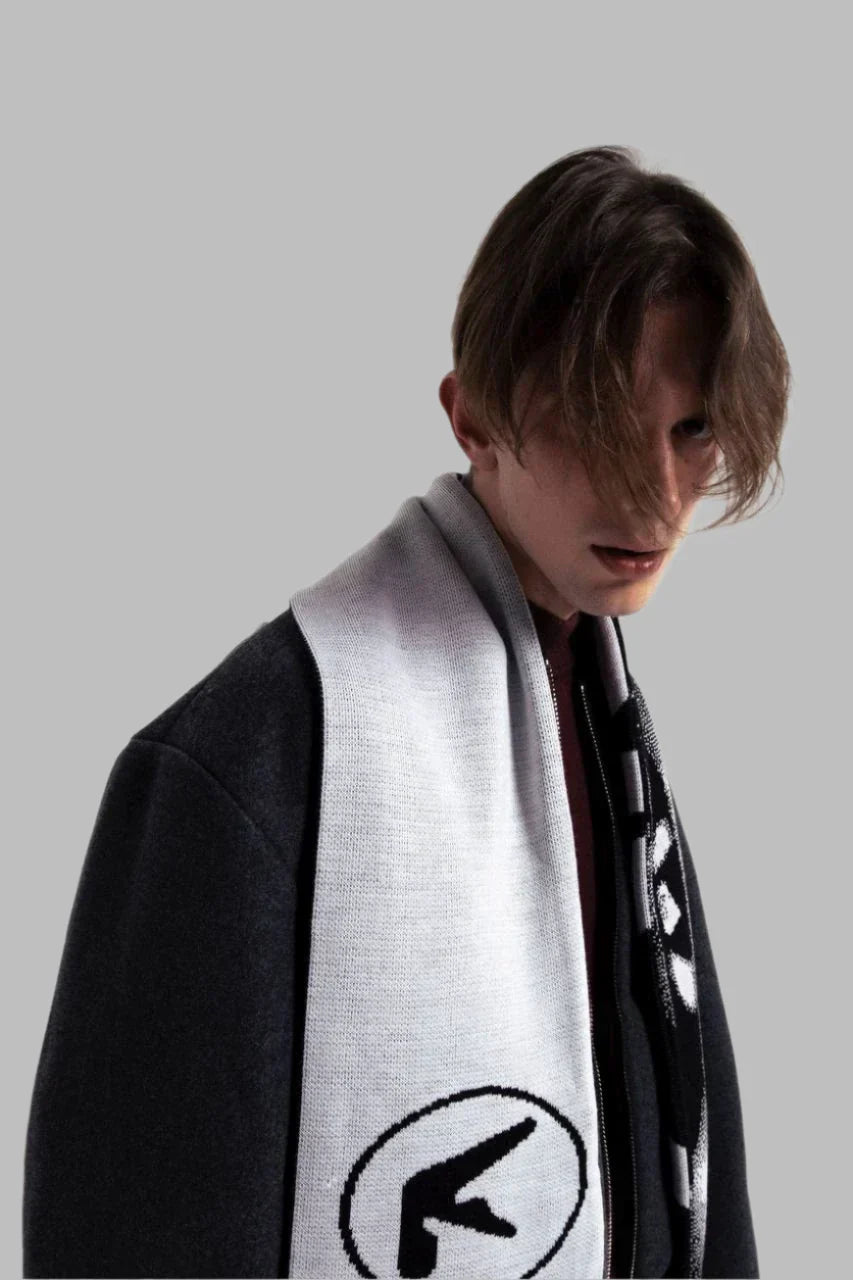 Black Knitted Winter Gothic Scarf