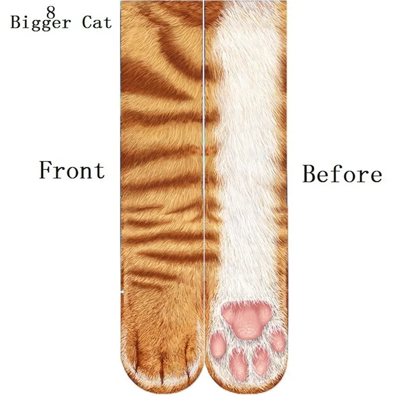 Funny Animal Paw Tiger Leg Socks