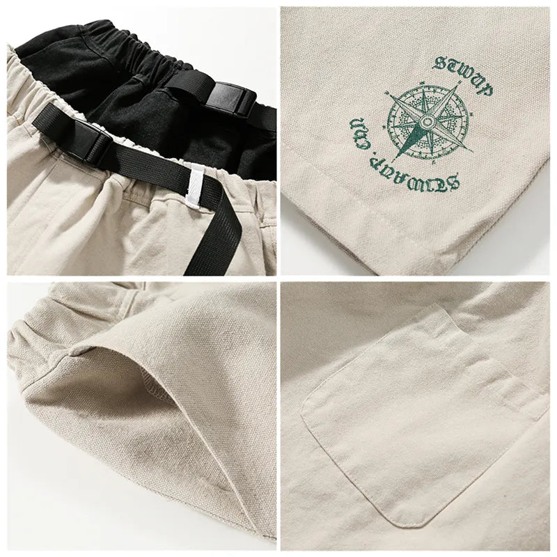 Pantaloncini cargo con cintura larga