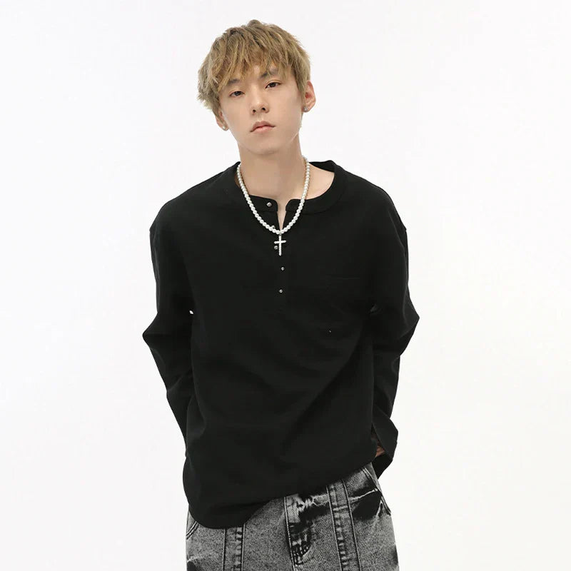 Zipper Neck Pullover Sweatshirt