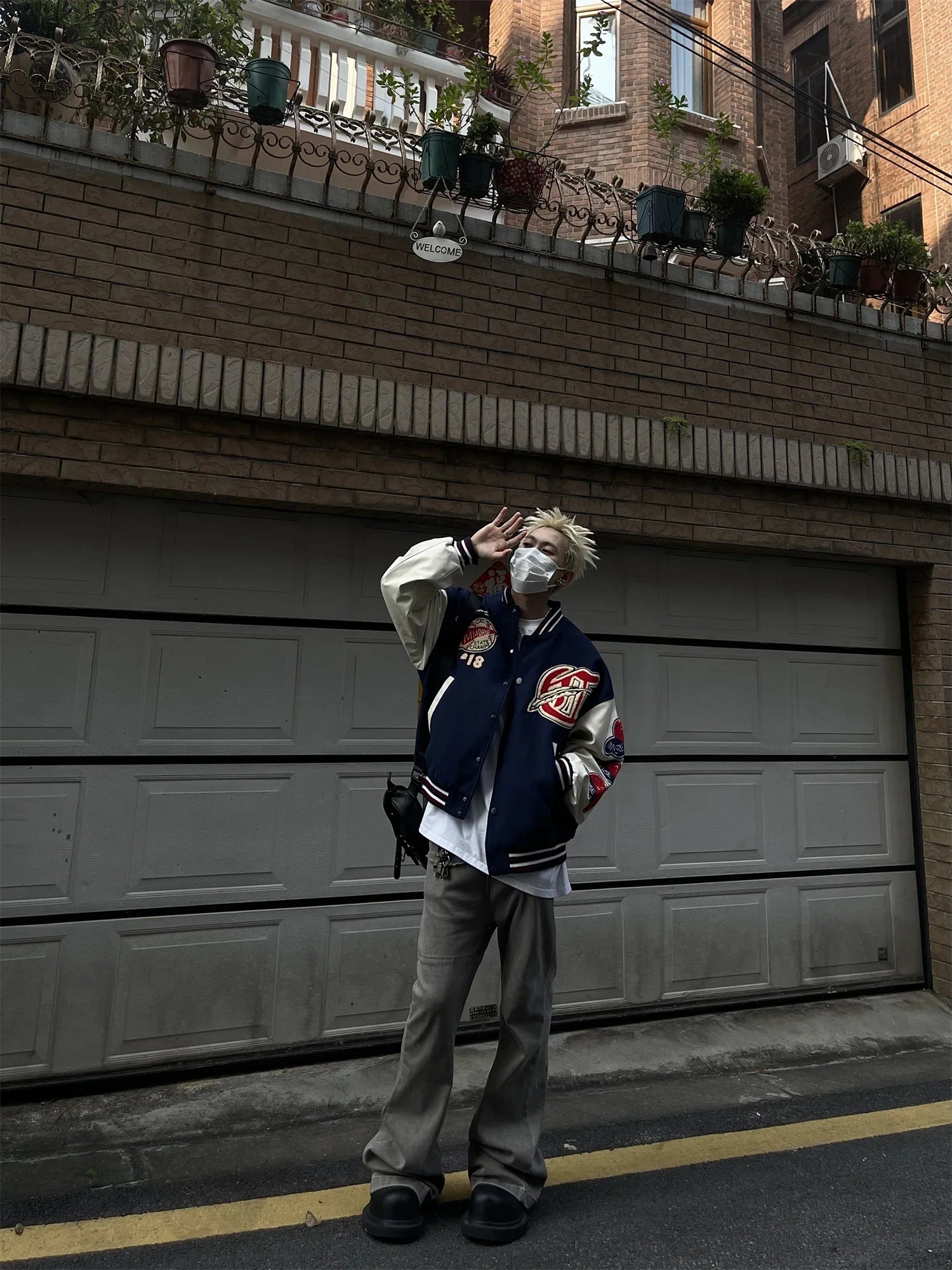 Vintage Embroidered Baseball Patchwork Varsity Jacket