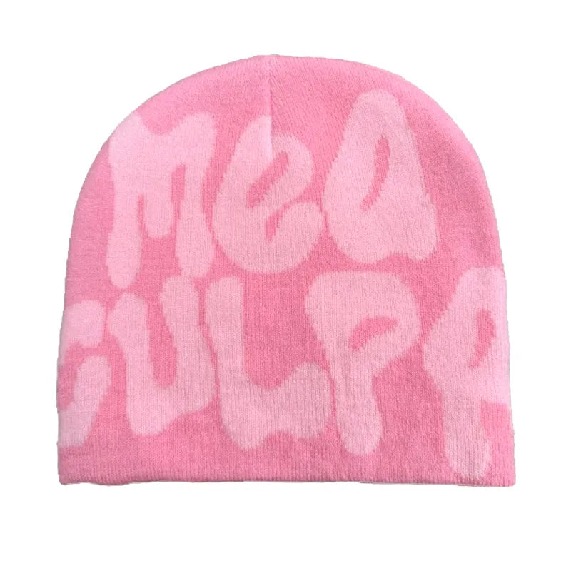 Knitted Letter Print Beanie