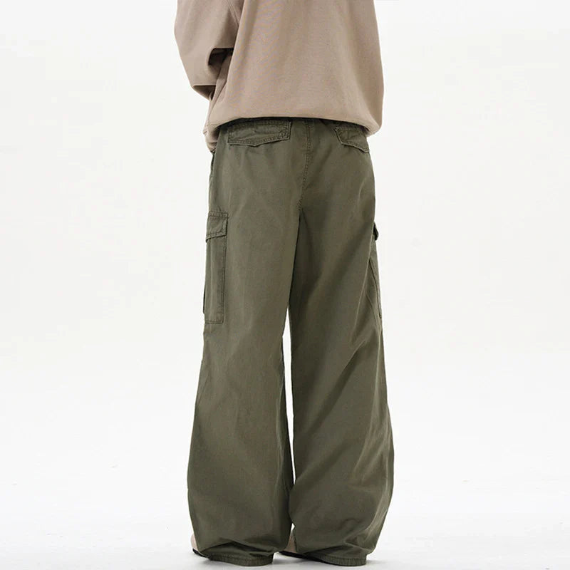 Solid Color Trendy Cargo Pants
