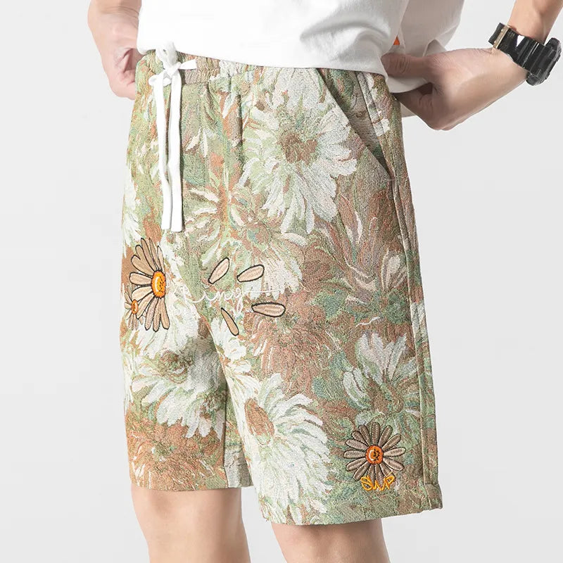 Pantaloncini larghi con fiore di margherita