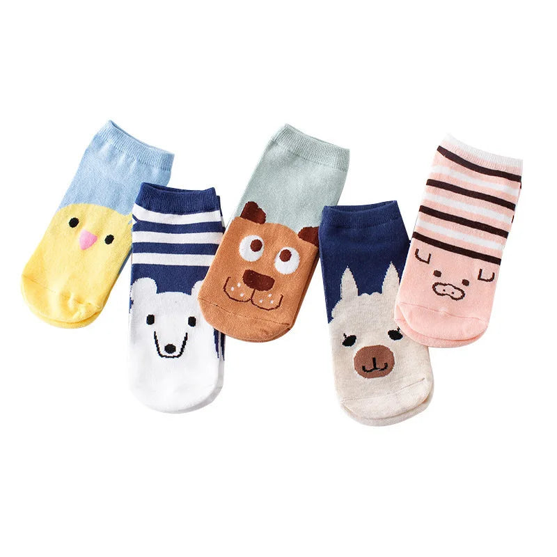 Cute Animal Print Womens Ankle School Socks