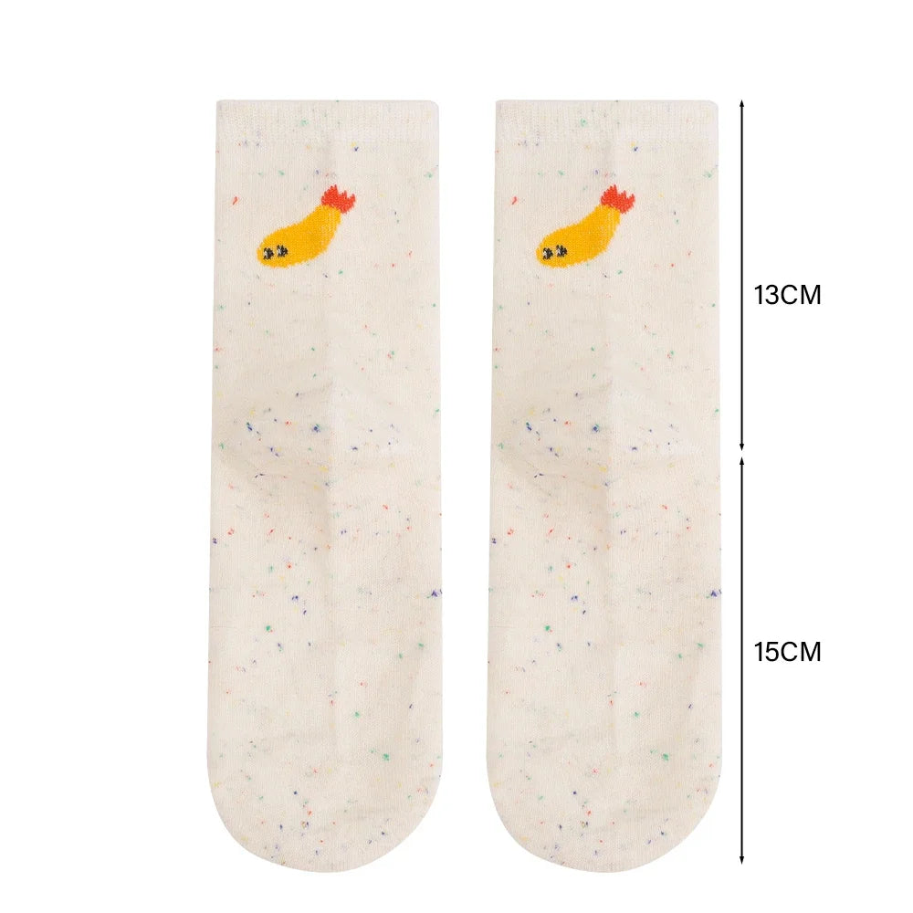 School Socks Thermal Cute Cartoon Cat Fish