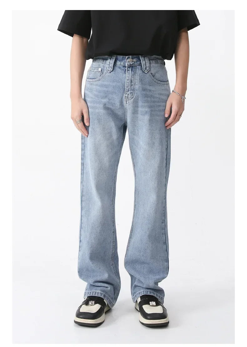 Pantalon en jean évasé taille haute