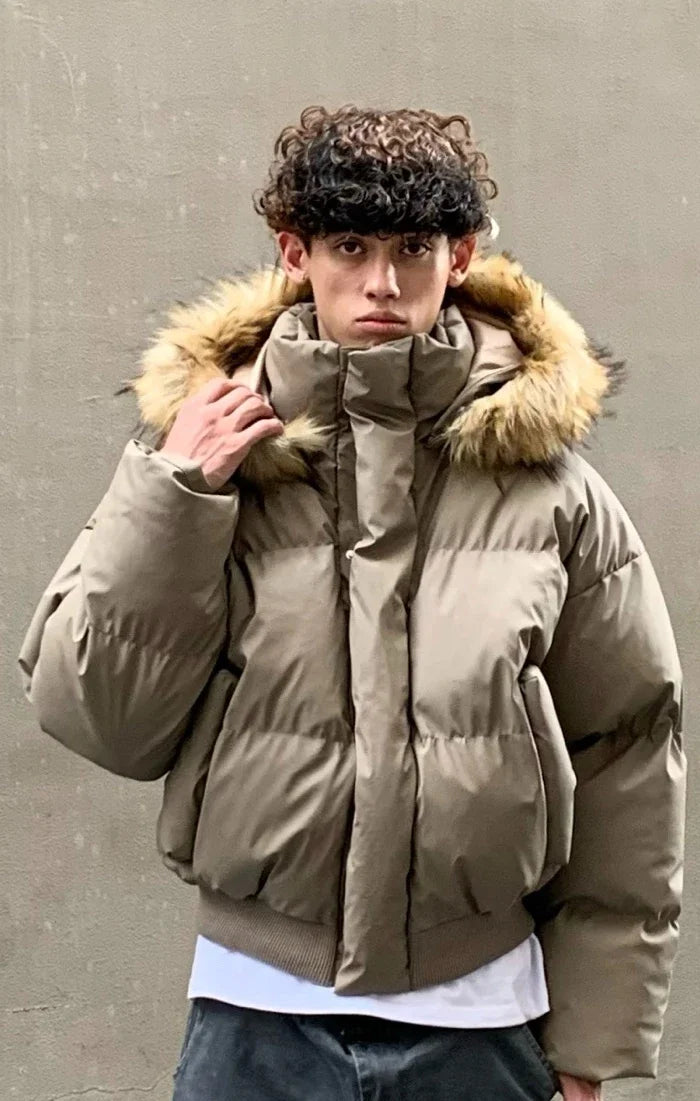 Winter Cool Parkas Removable Hat Boomber Jacket