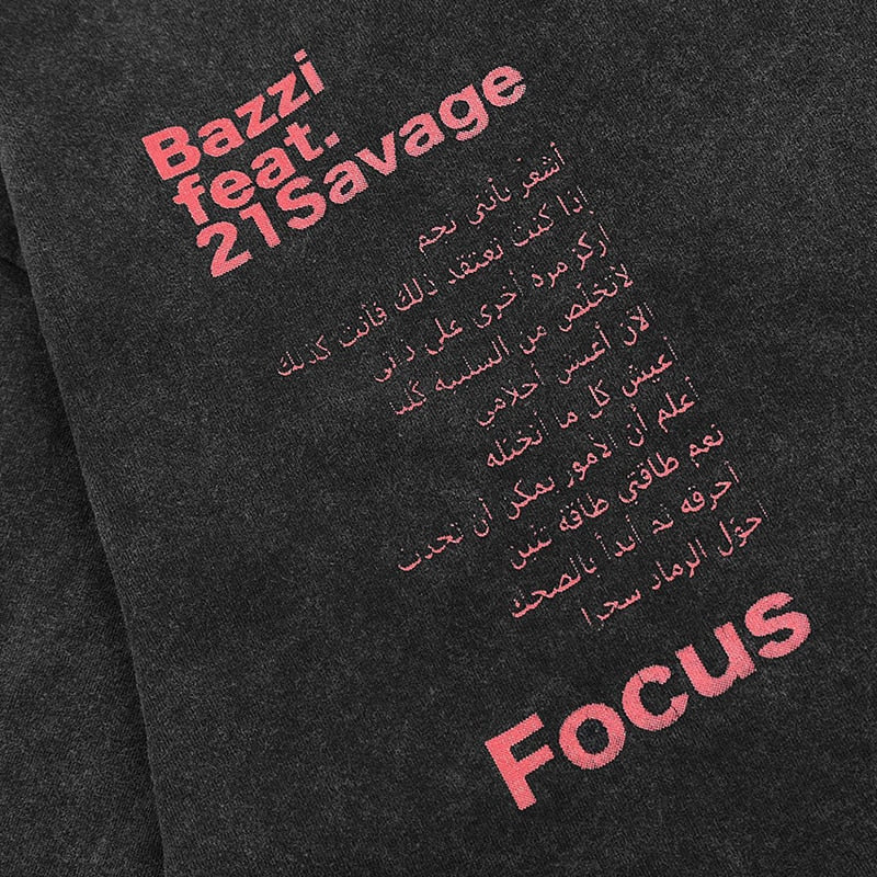 "Focus" Bazzi Washed T-shirt