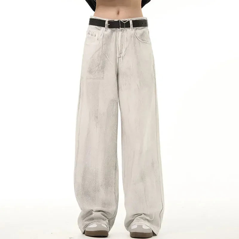 Retro Distressed Loose Droopy Jeans