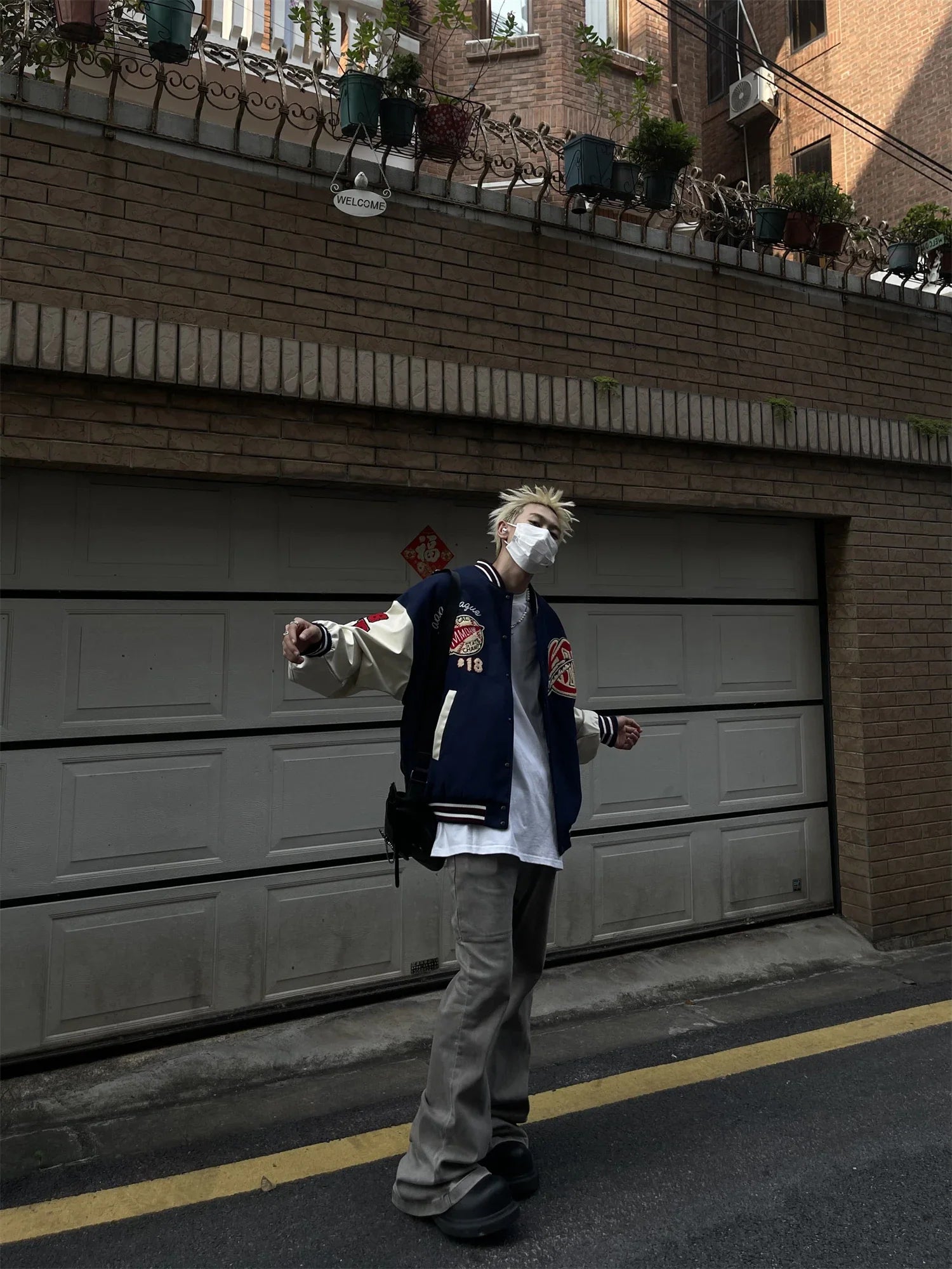 Vintage Embroidered Baseball Patchwork Varsity Jacket