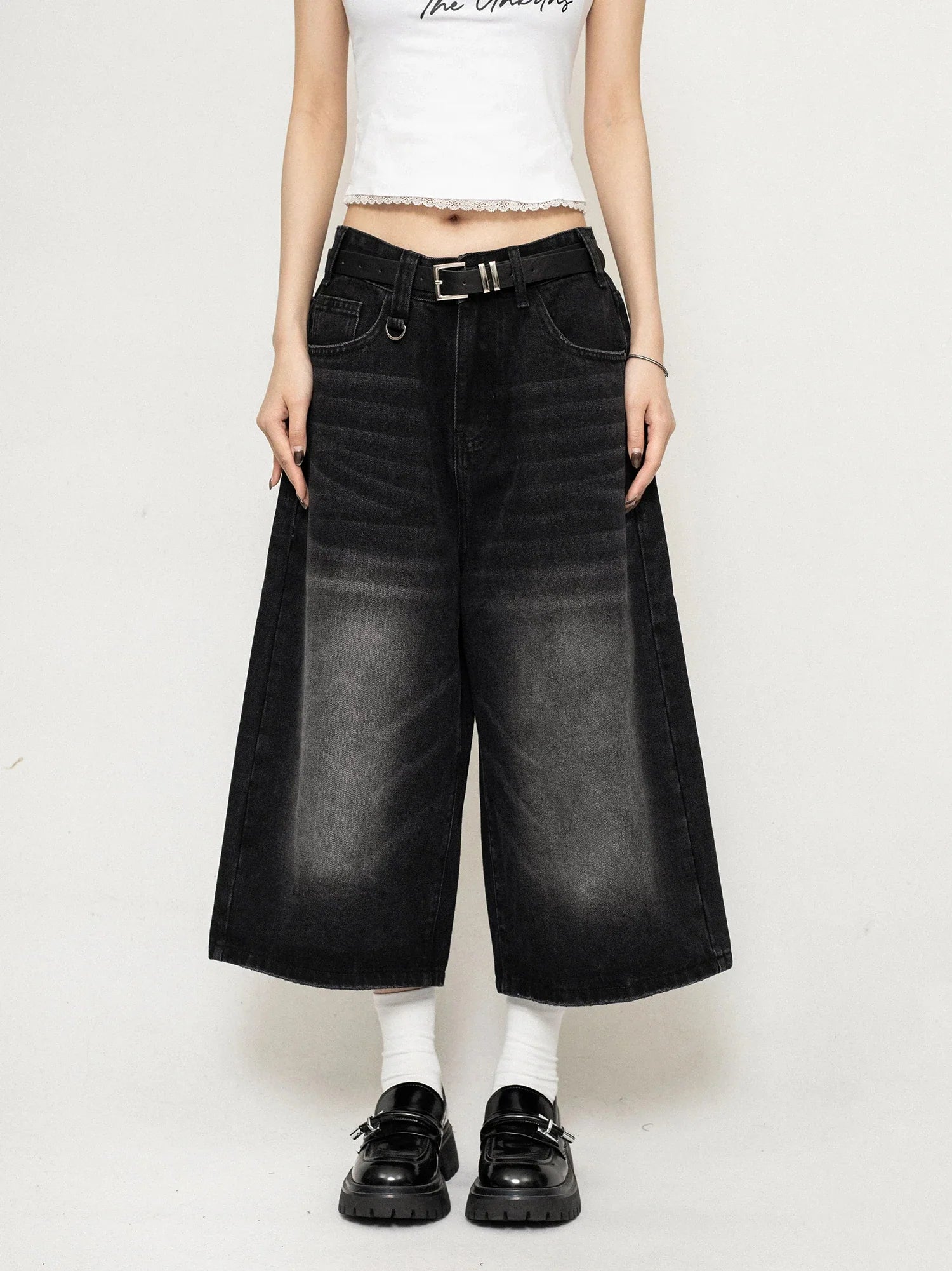 Blue Vintage High Waist Denim Short