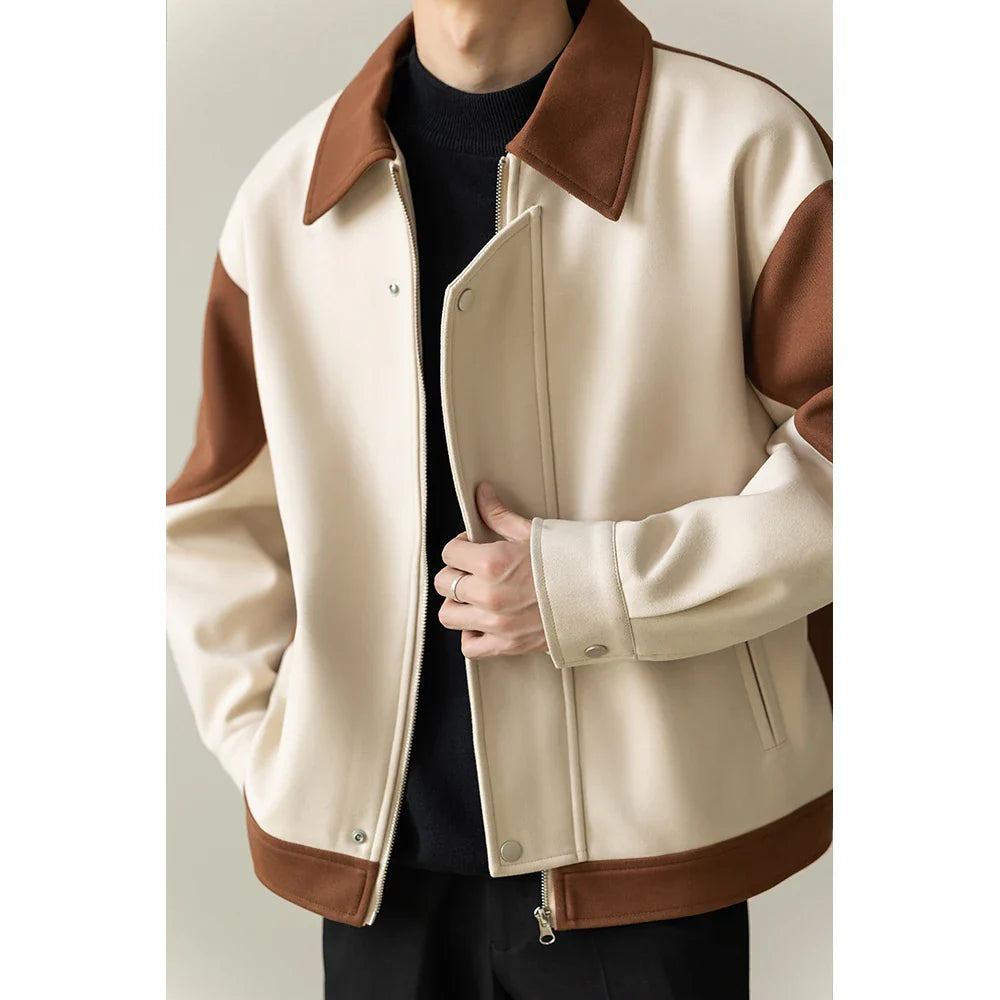 Casual Loose Vintage Patchwork Korean Style Jacket