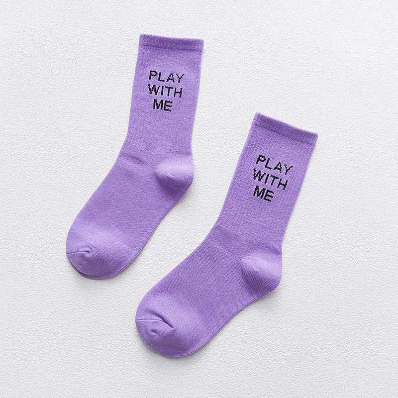 Star Moon Cartoon Letter School Socks