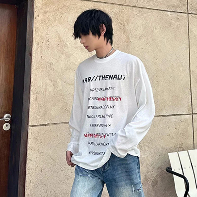 Statement Piece Round Collar Long T-Shirt