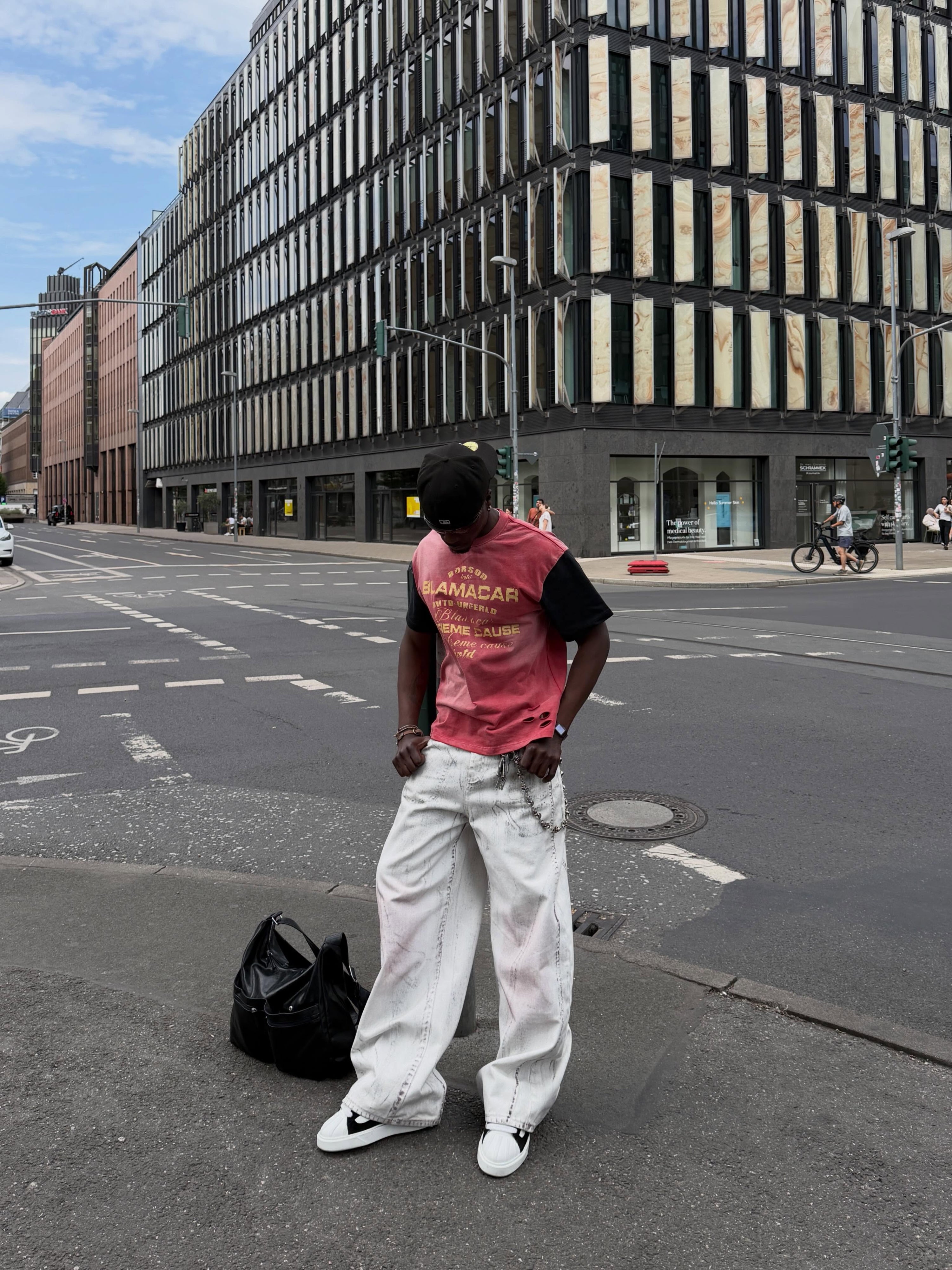 Patchwork Washed Graphic T-Shirt
