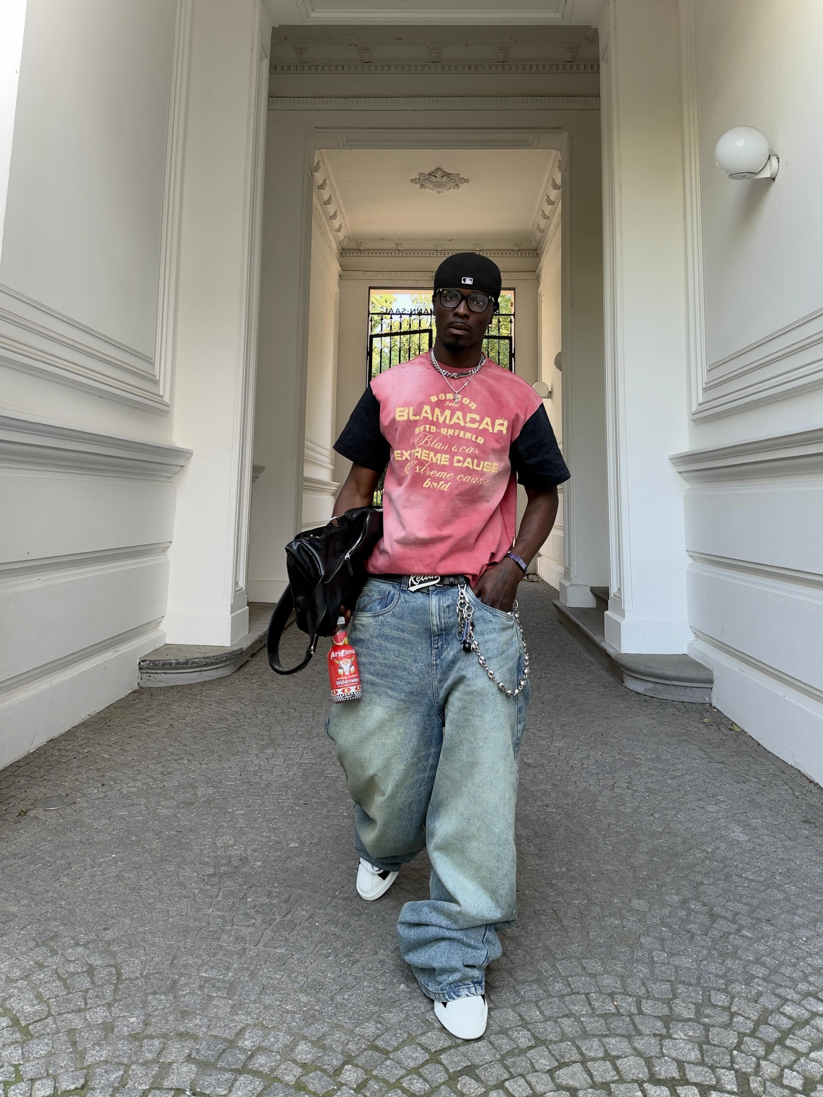 Patchwork Washed Graphic T-Shirt