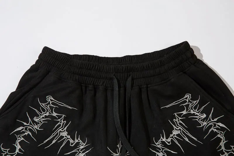 Y2K Embroidery Baggy Shorts