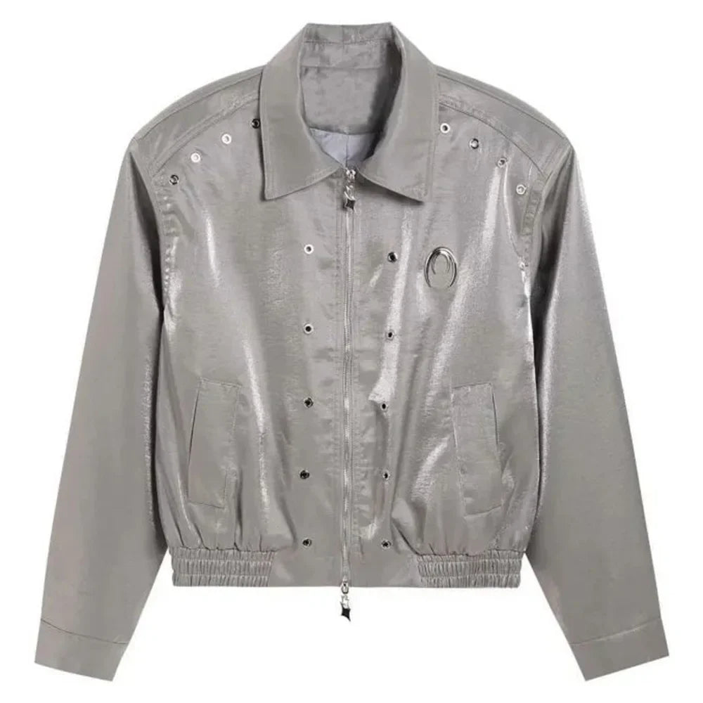 Origin Glossy Faux Leather Motorcycle Jacket