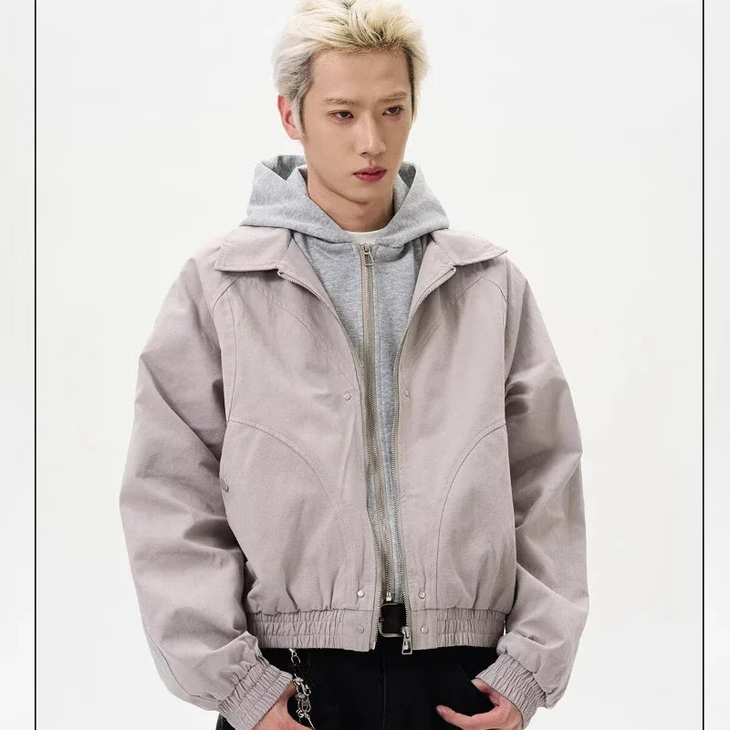 Patchwork Silhouette Retro Hooded Jacket