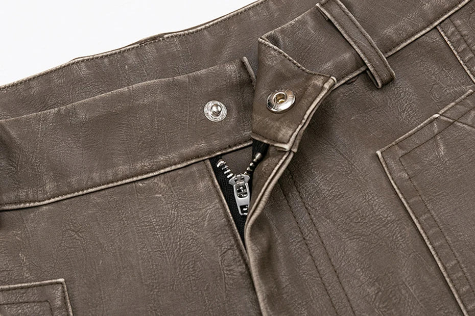 Big Pocket Patchwork Vintage Loose Shorts