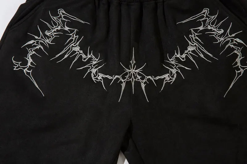 Y2K Embroidery Baggy Shorts