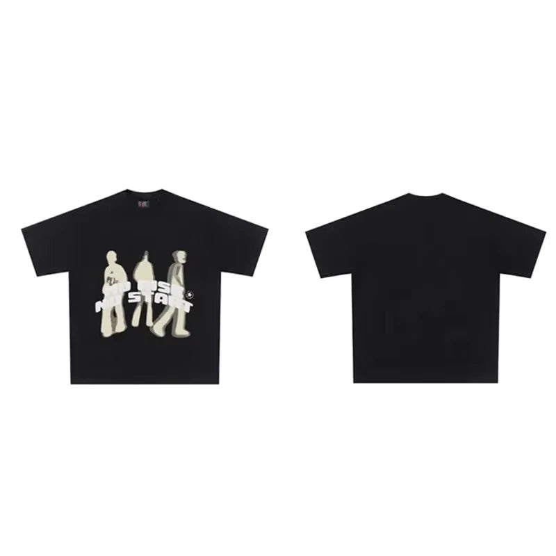No Rise No Start Black T-shirt