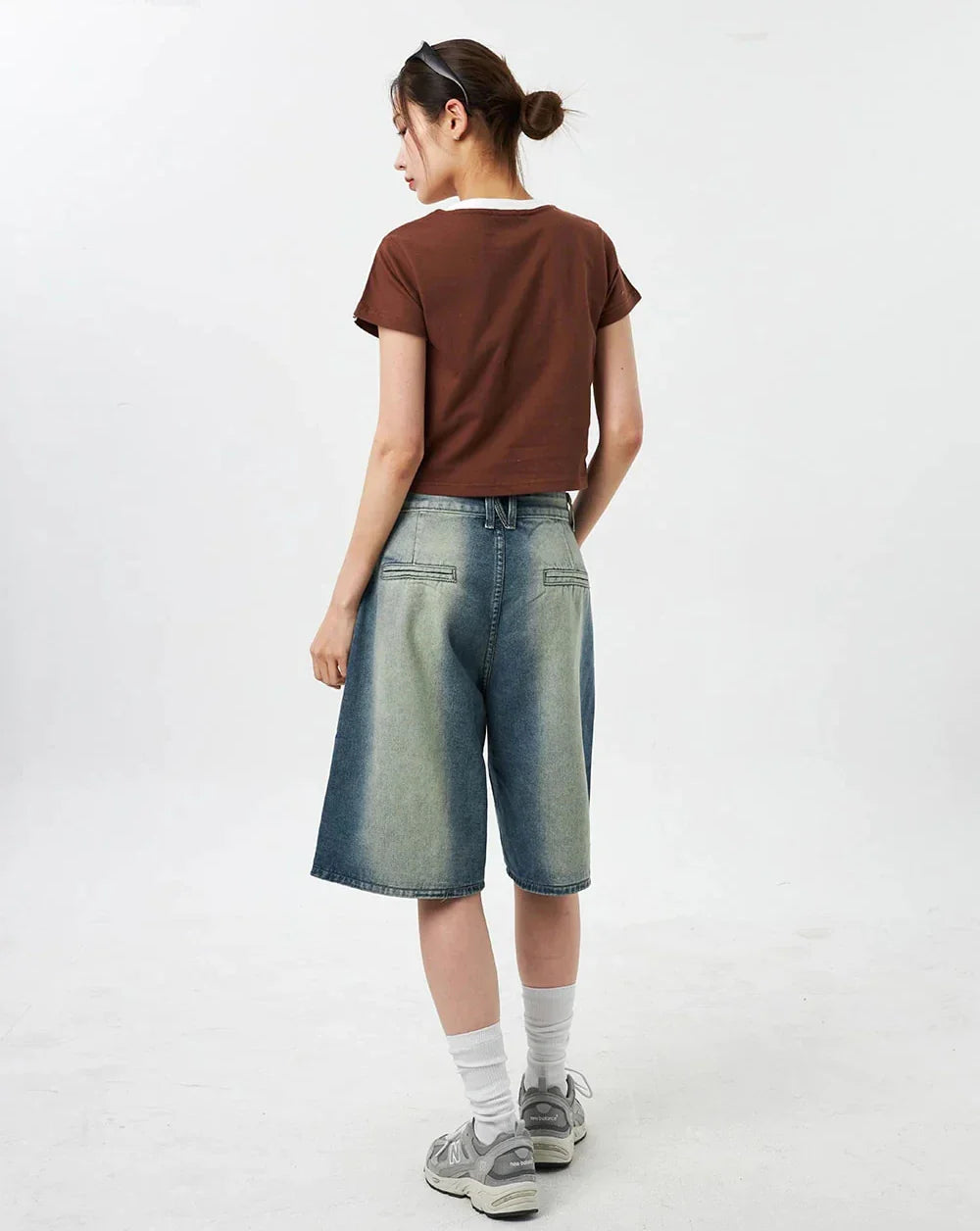 Y2k Women's Distressed Washed Jorts