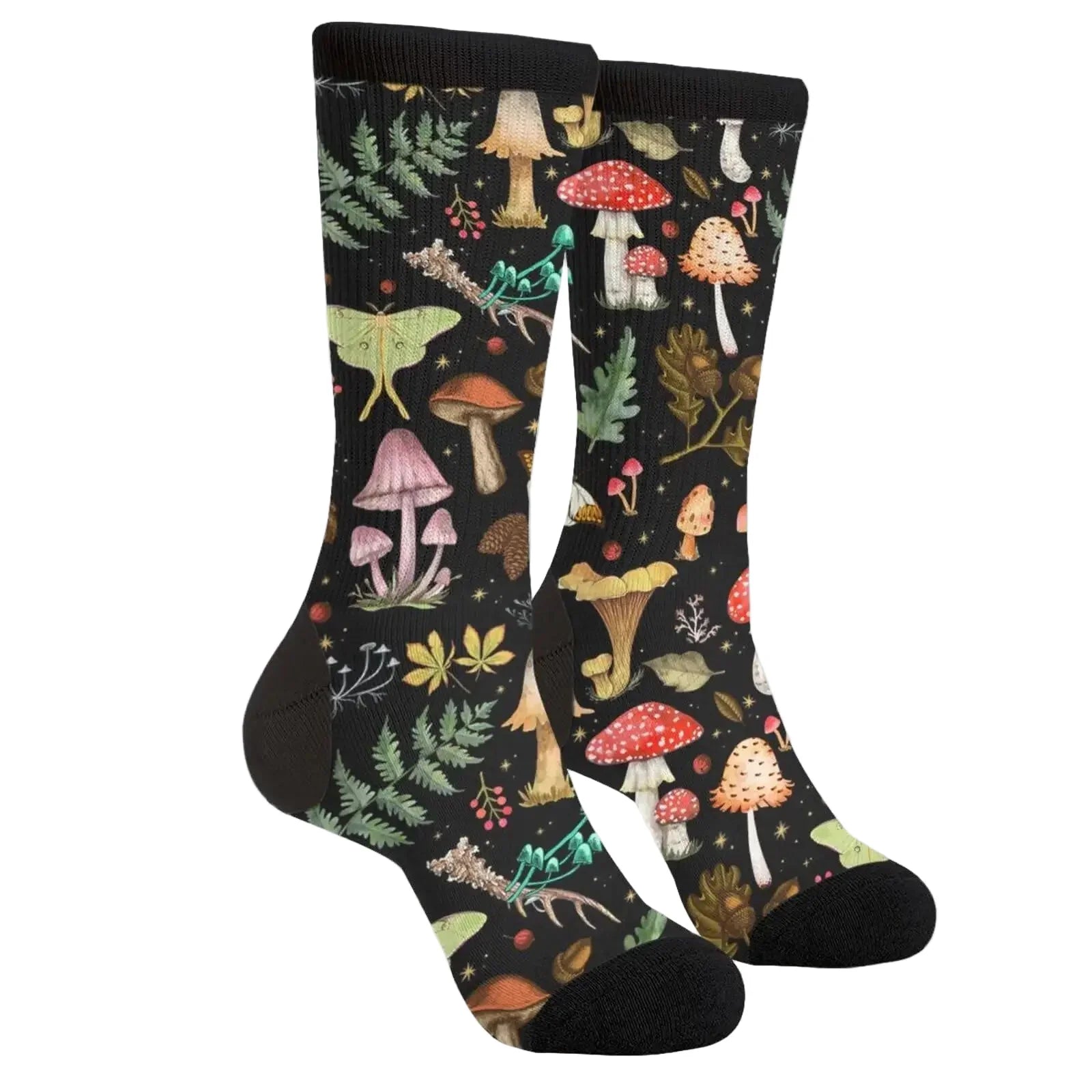 Funny Novelty Mushroom Crew School Socks