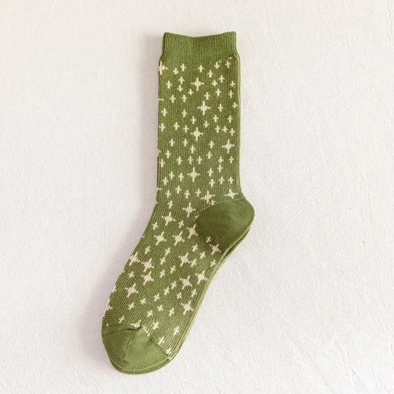Cozy Vintage Warm Cotton Tube School Socks