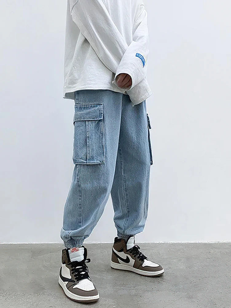 Baggy Streetwear Denim Cargo Jeans