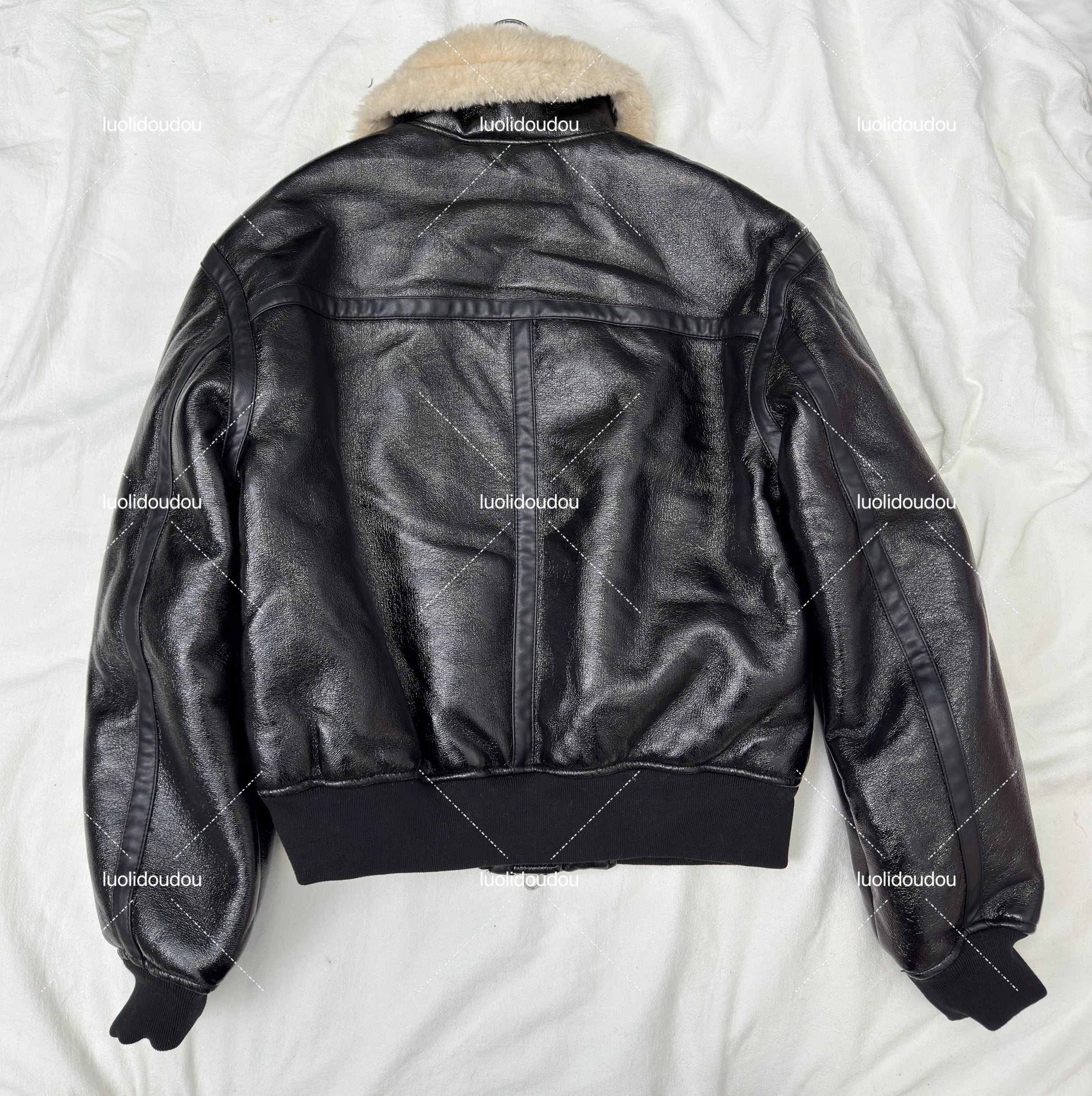 Flattering Thickened Imitation Fur Leather Jacket