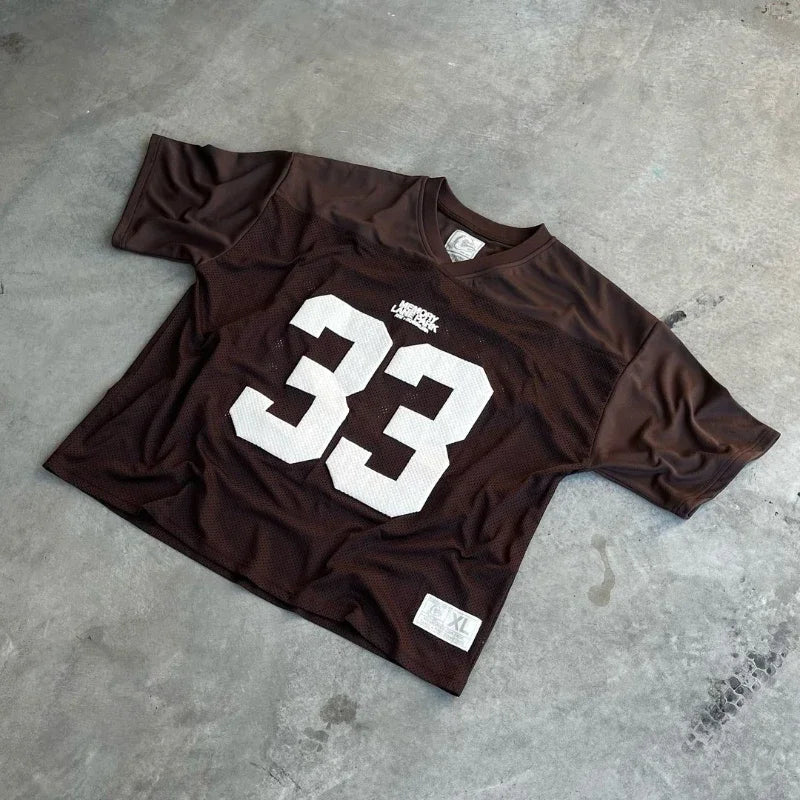 Unisex Y2K Retrò 33 Maglia a Rete