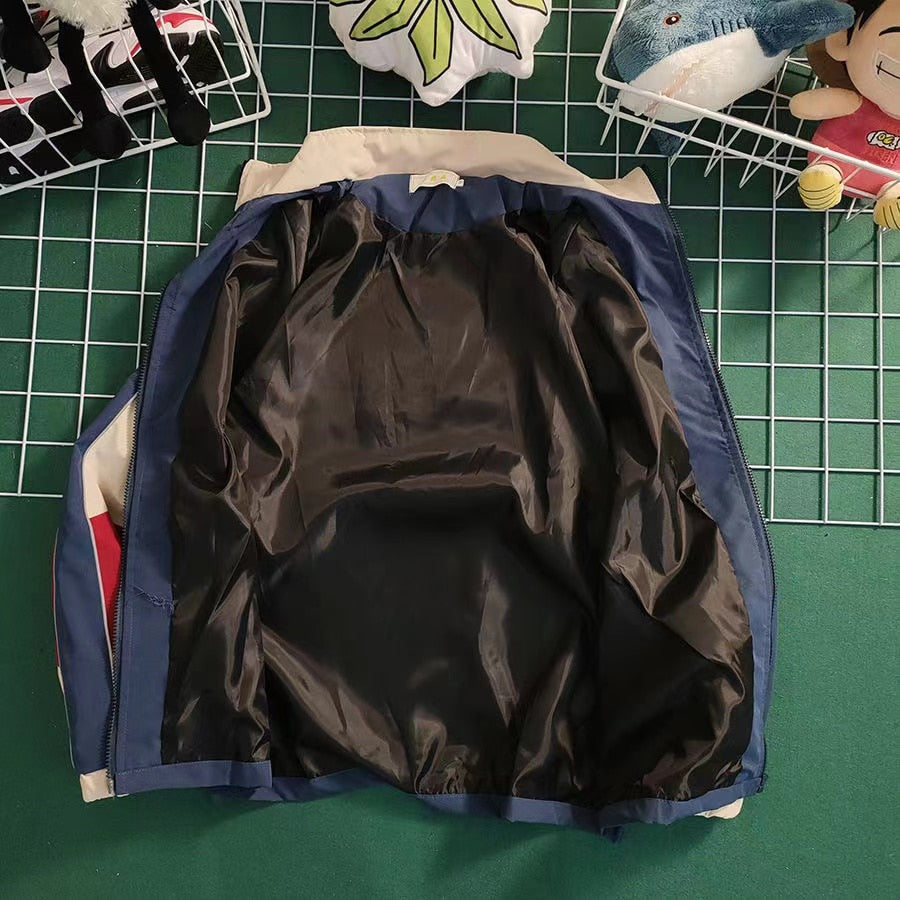 Patchwork Color Block Thin Jacket